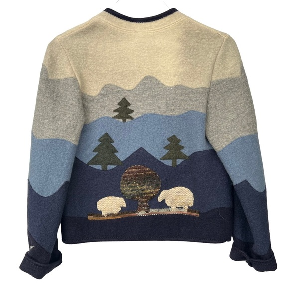 Lands’ End boiled wool cardigan ladies 6 sweater - Picture 2 of 3